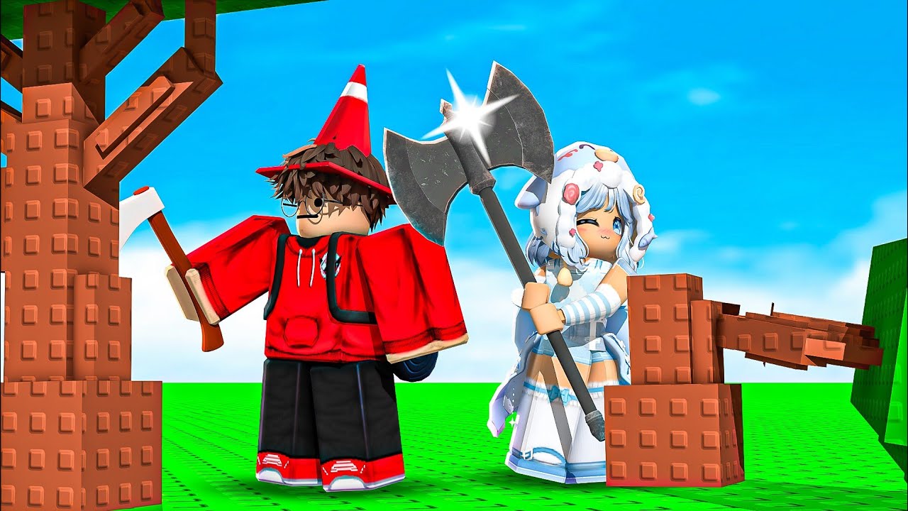 FICAMOS RICOS CORTANDO MADEIRA NO ROBLOX!