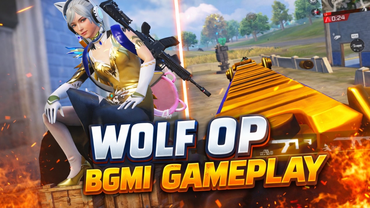 Wolf OP With Some Mad Skills | Fastest 1v4 clutches | BGMI