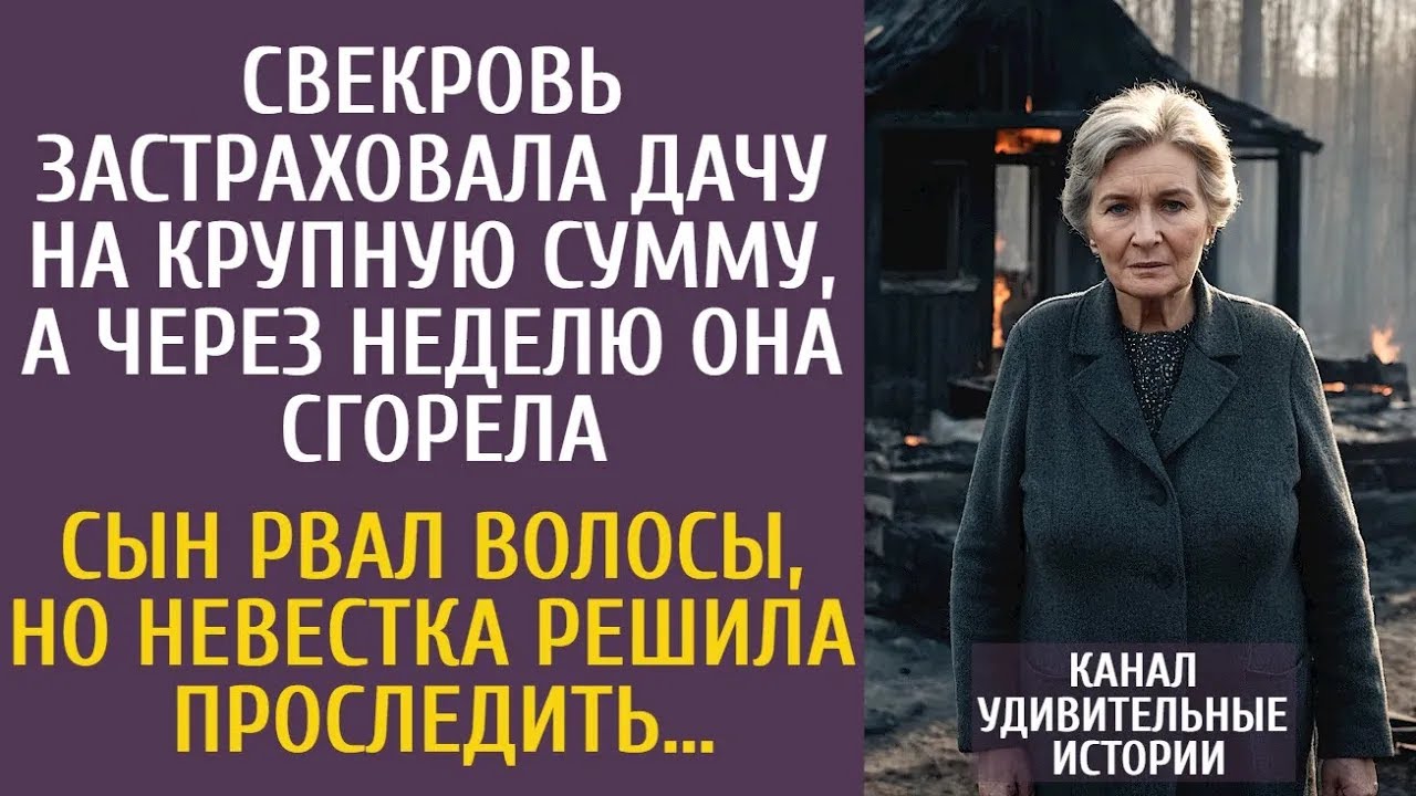 Свекровь застраховала дачу на крупную сумму, а через неделю она сгорела… Сын рвал волосы, а нев