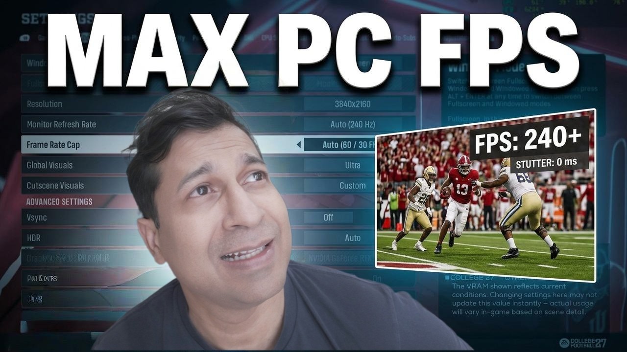 College Football 27 PC Best Settings for Max FPS