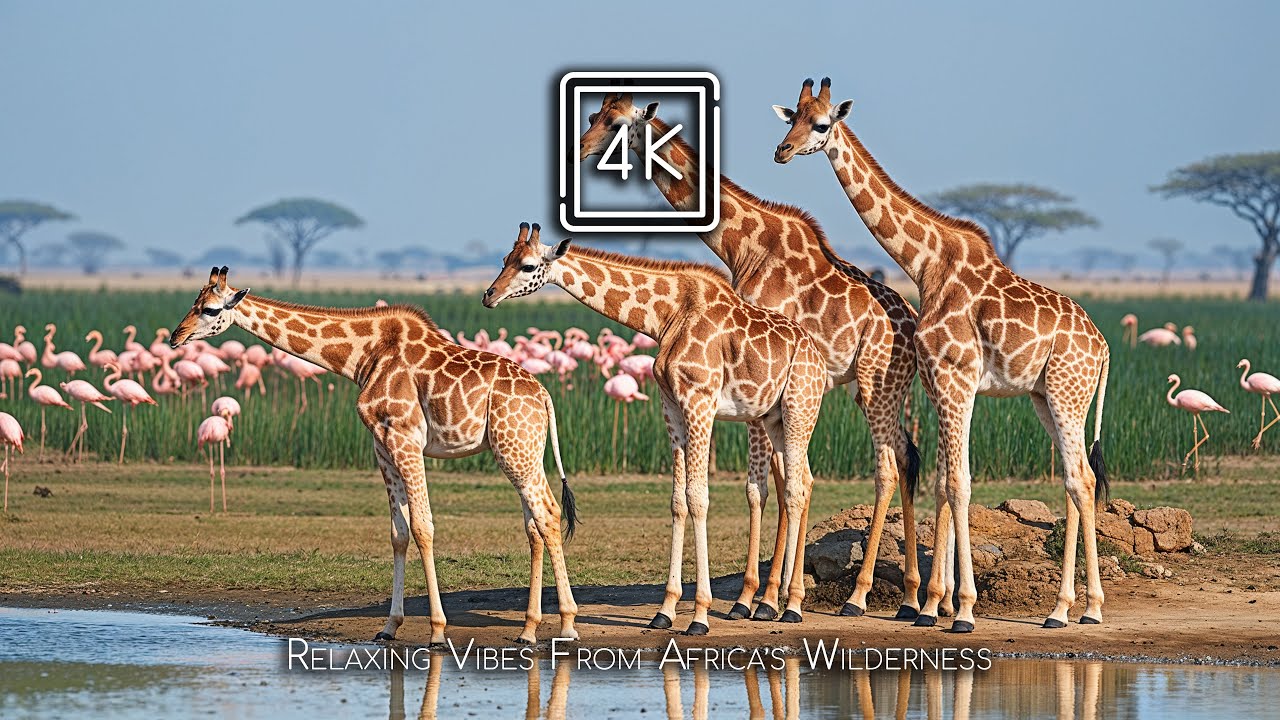 4K WILD AFRICA &ndash; Peaceful Piano Atmosphere Over Quiet Wildlife Plains