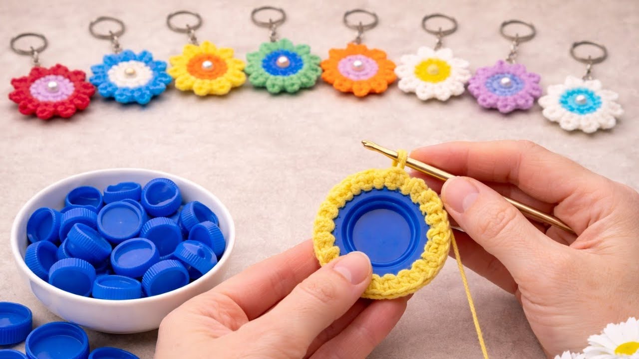 Wow!😱 I made 500 pairs in one day and sold them all!💰Easy Crochet Idea with Plastic Covers DIY