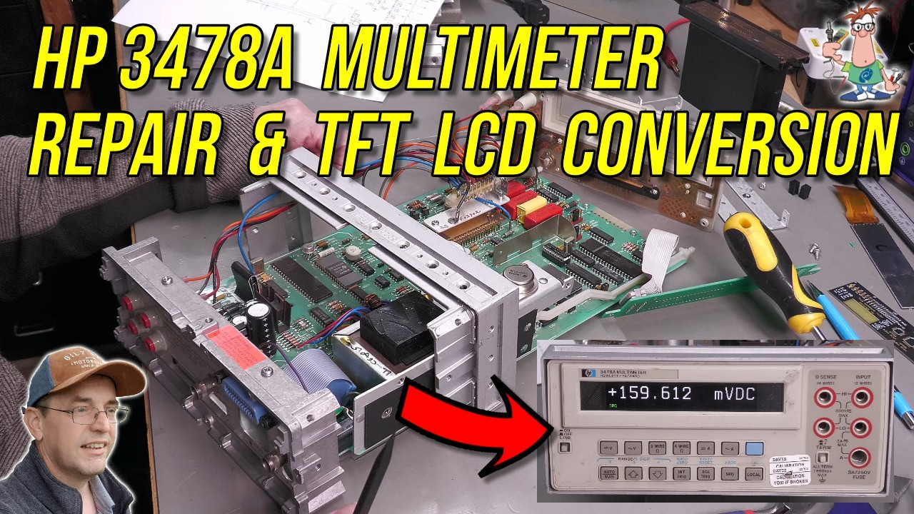 No.176 - HP3478A Multimeter Repair & TFT Conversion