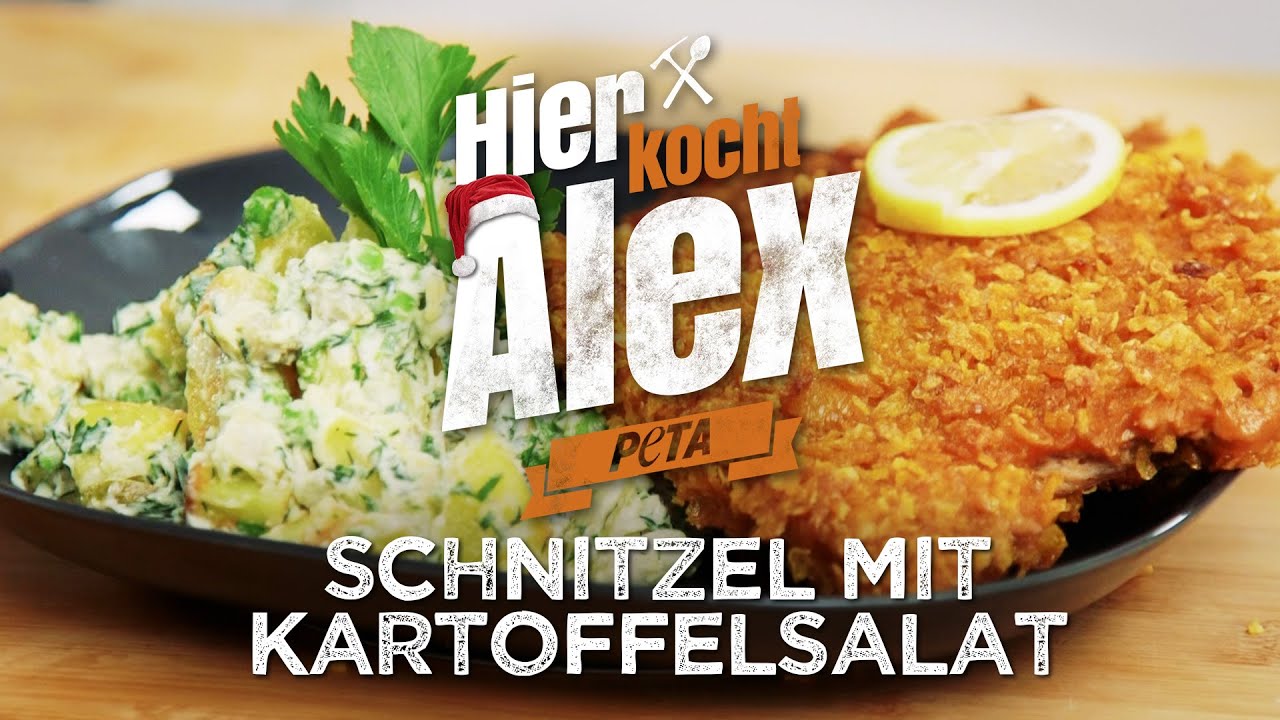 Knusperschnitzel mit Kartoffelsalat – Heiligabend mit „Hier kocht Alex