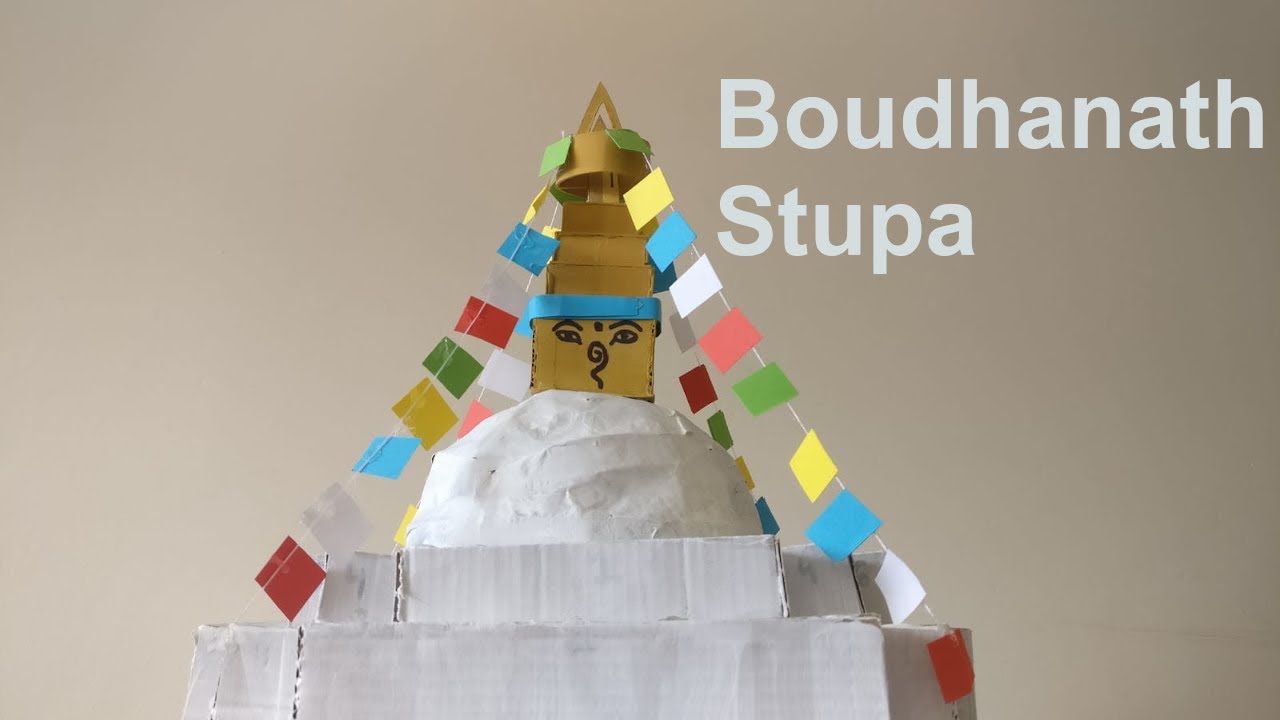 How to make a cardboard model of Boudhanath Stupa (Kathmandu, Nepal)