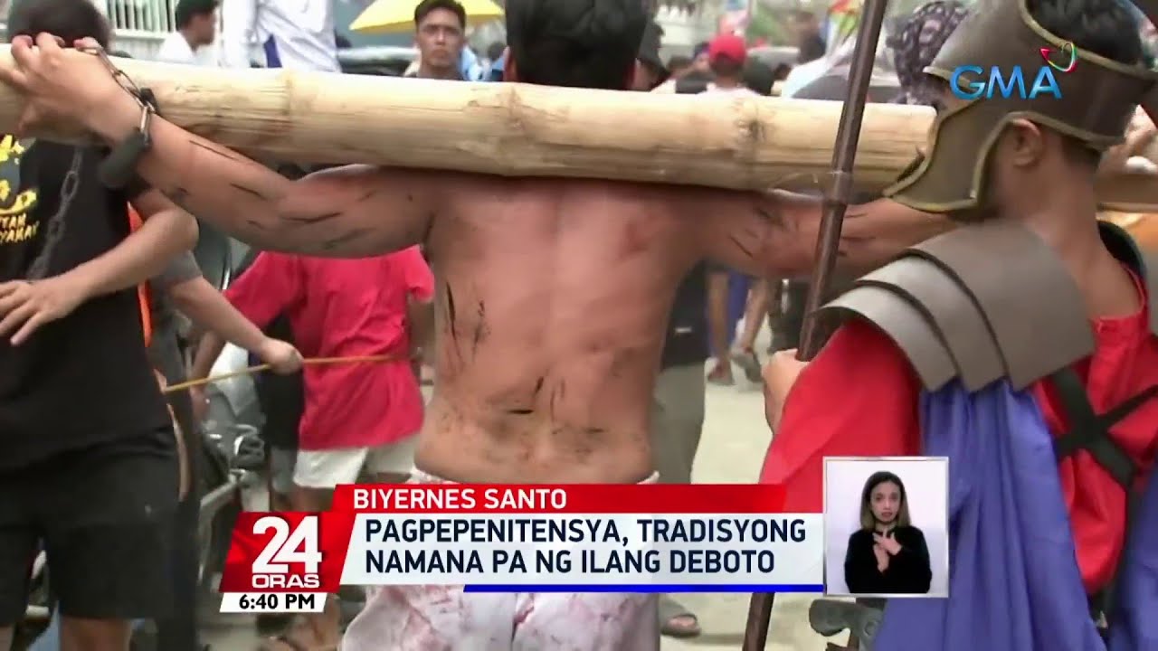 Ilang deboto, naglakad nang nakapaa at nagpahampas sa likuran bilang penitensya | 24 Oras