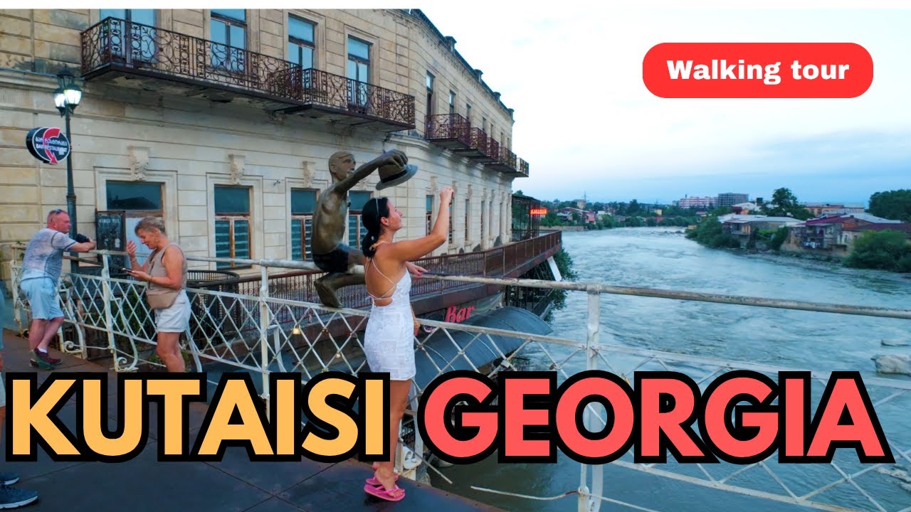 Kutaisi Georgia Walking Tour 4K | Sakartvelo 2025 | Evening Virtual Tour
