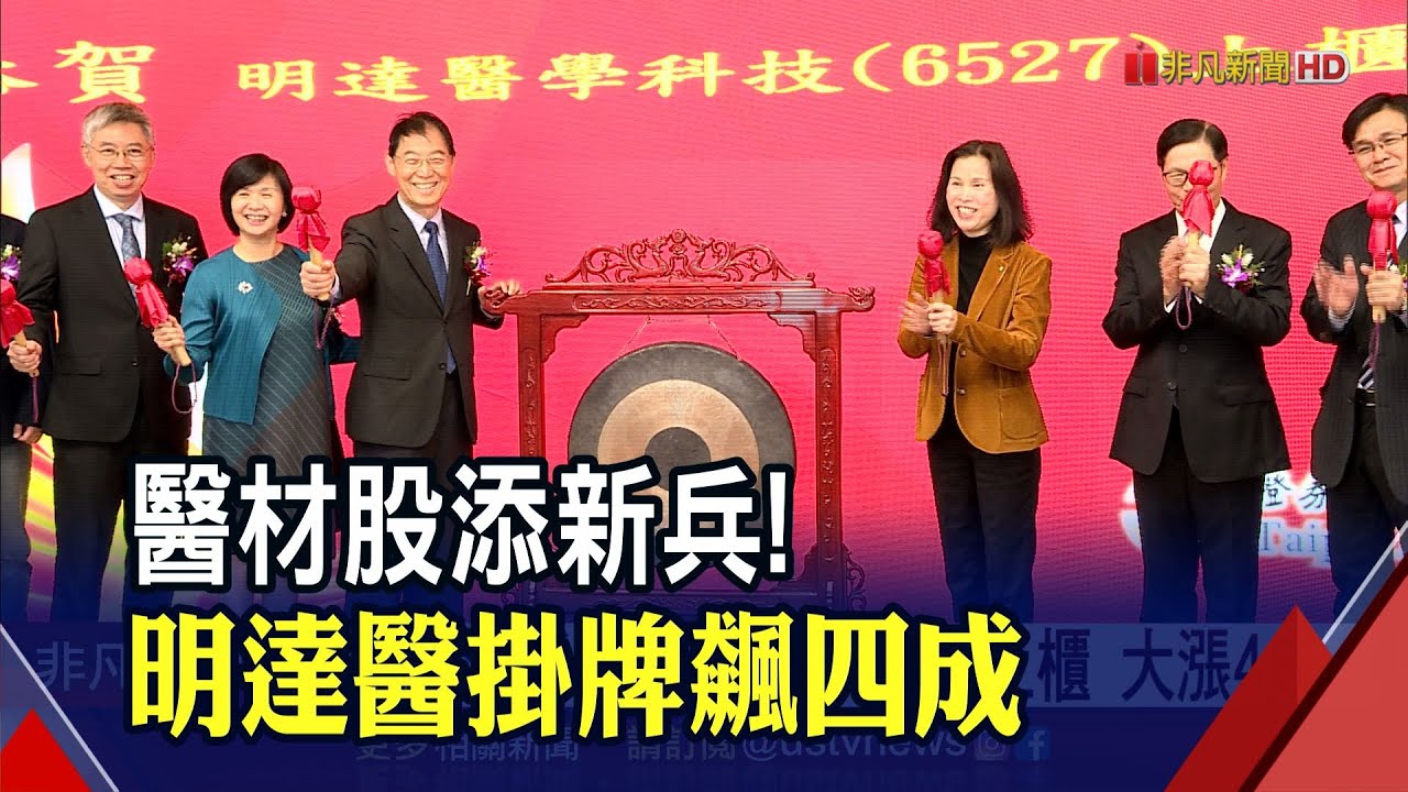 明達醫今上櫃漲4成!中籤者現賺2 8萬　跨領域整合!明達醫擁台 美 歐等國品質認證│非凡新聞│20191225