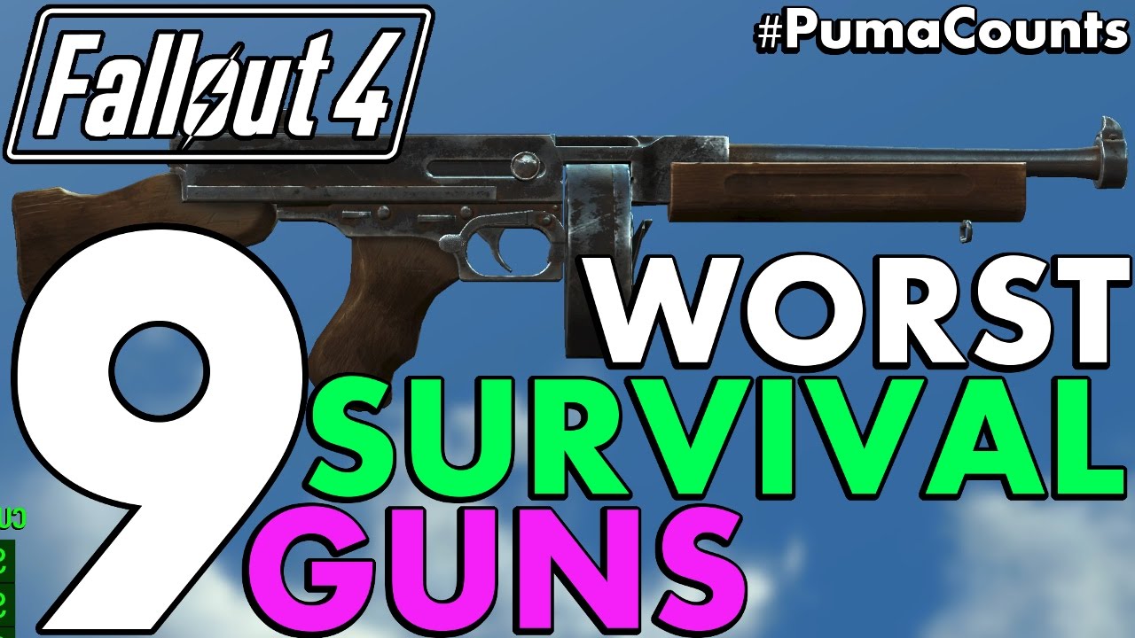 Top 9 Worst Guns and Weapons from Fallout 4's Survival Mode (Including DLC) #PumaCounts