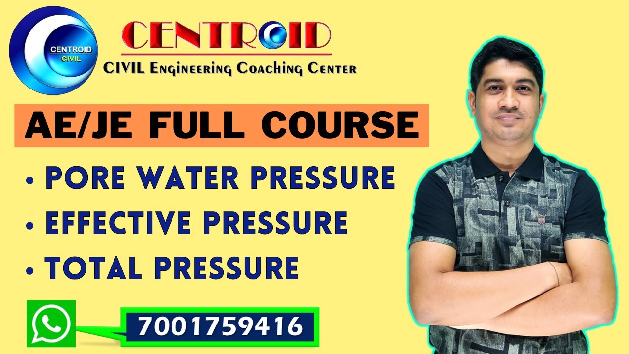 Pore Water, Total & Effective Pressure | Soil Mechanics | Geo Tech | Centroid Civil | Full Course 23