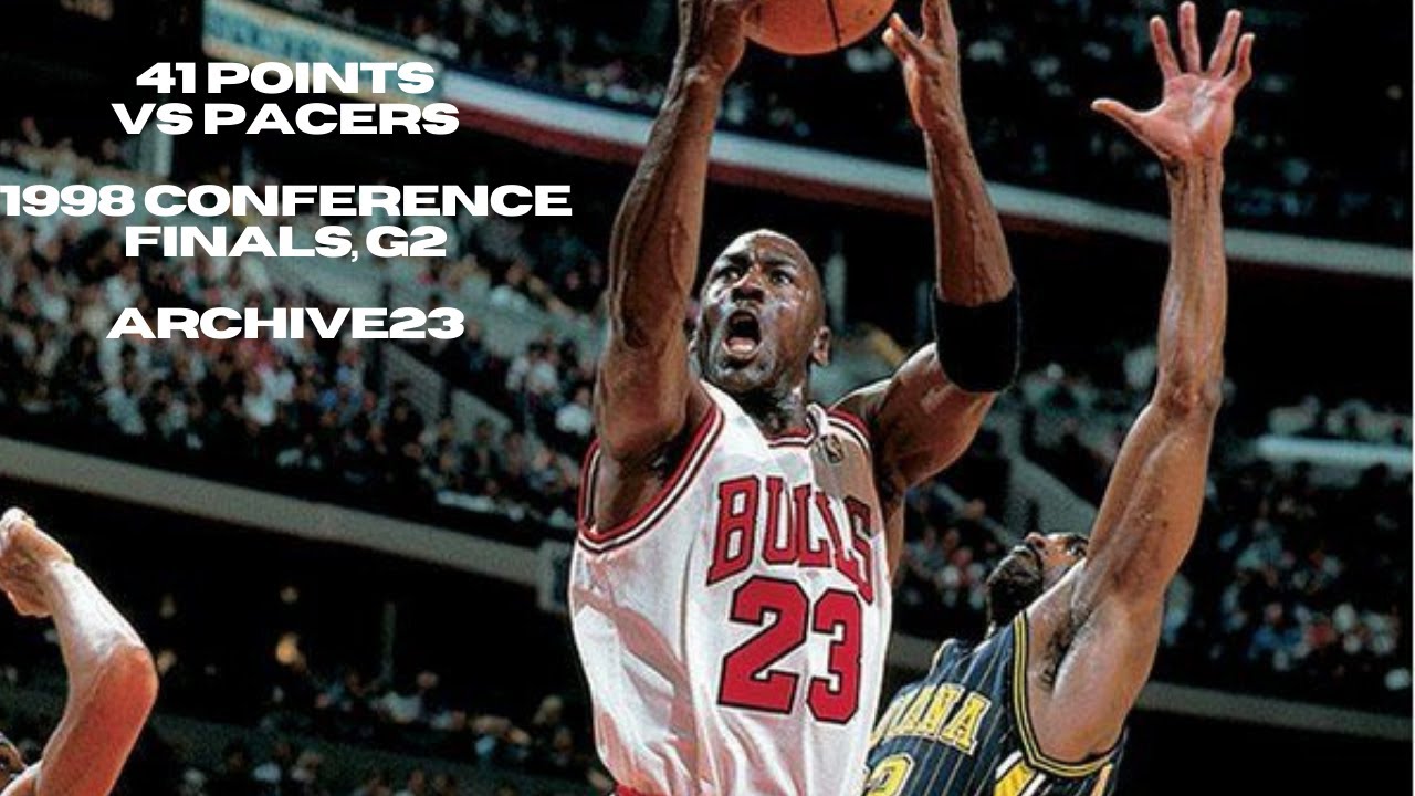 MIchael Jordan - 41pts vs Pacers, Wins 5th MVP (1998 ECF Gm 2)