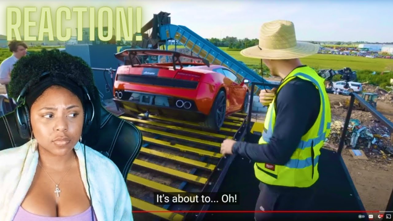&ldquo; Lamborghini Vs World&rsquo;s Largest Shredder &rdquo; MrBeast | REACTION