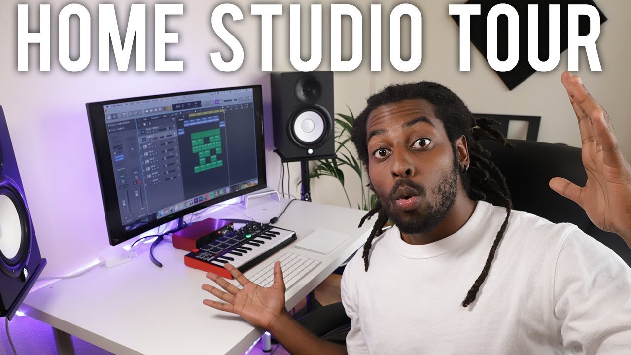 MY HOME MUSIC STUDIO TOUR | Music Production Set Up 2019