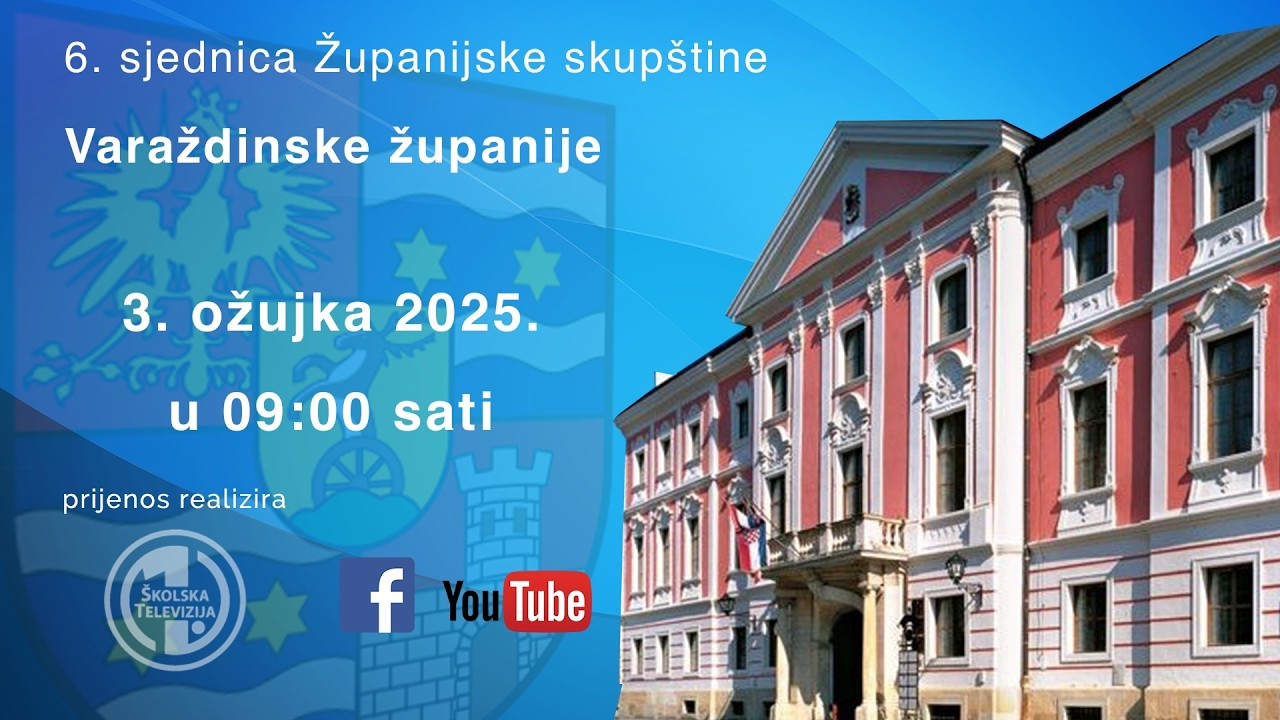 6. sjednica Županijske skupštine Varaždinske županije [UŽIVO]