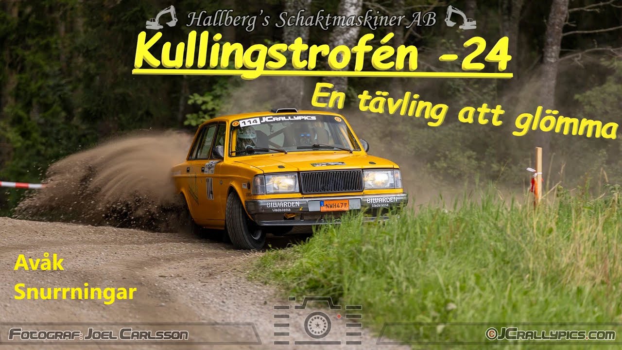 Kullingstrofén  -24 En tävling att glömma, snurr, avåk och bilstrul