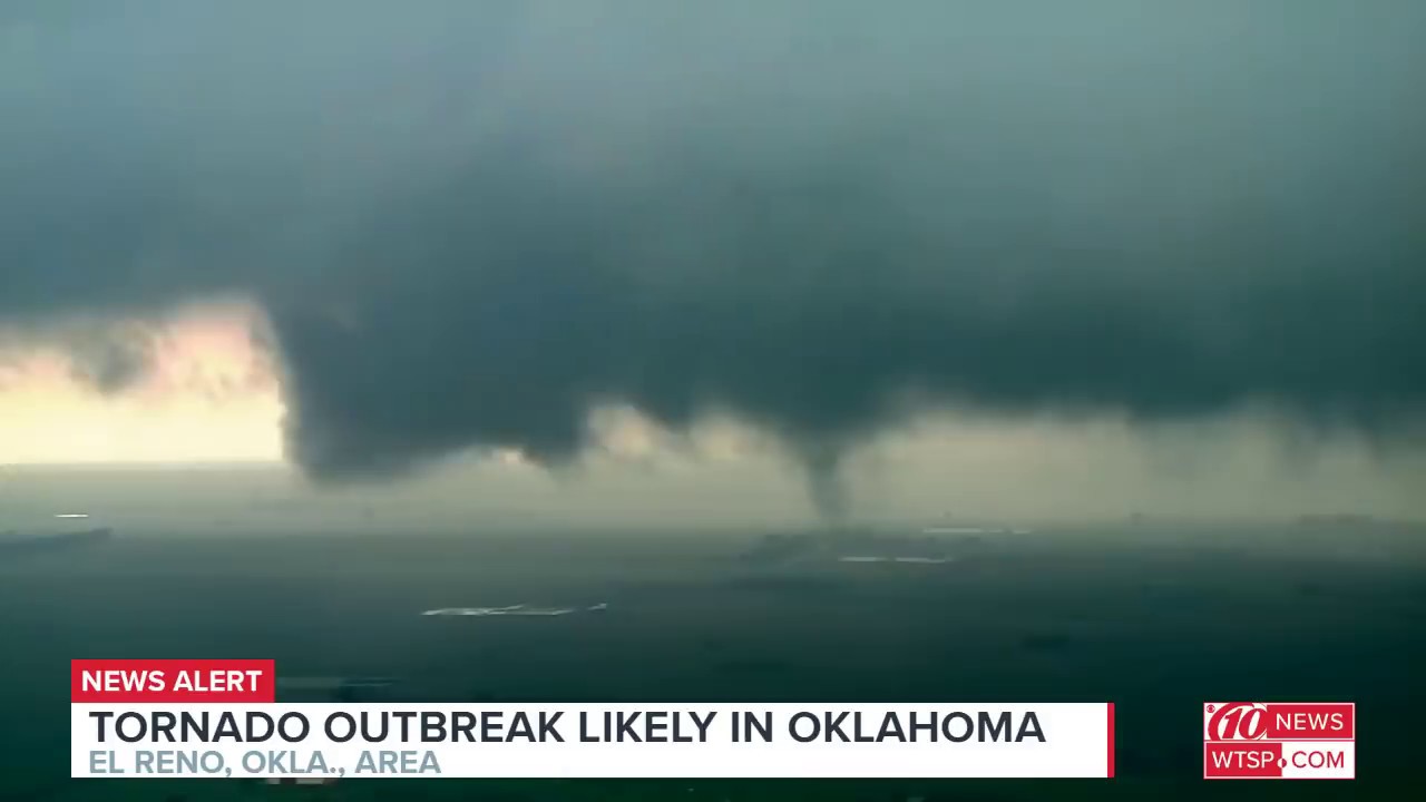 Tornado development in Oklahoma captured on chopper video