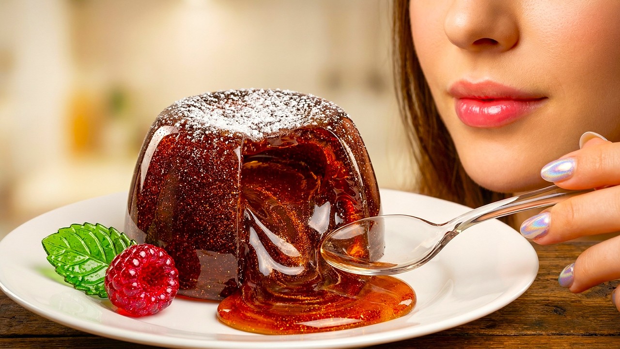 The Molten Center Will SHOCK You… Glass Chocolate Cake