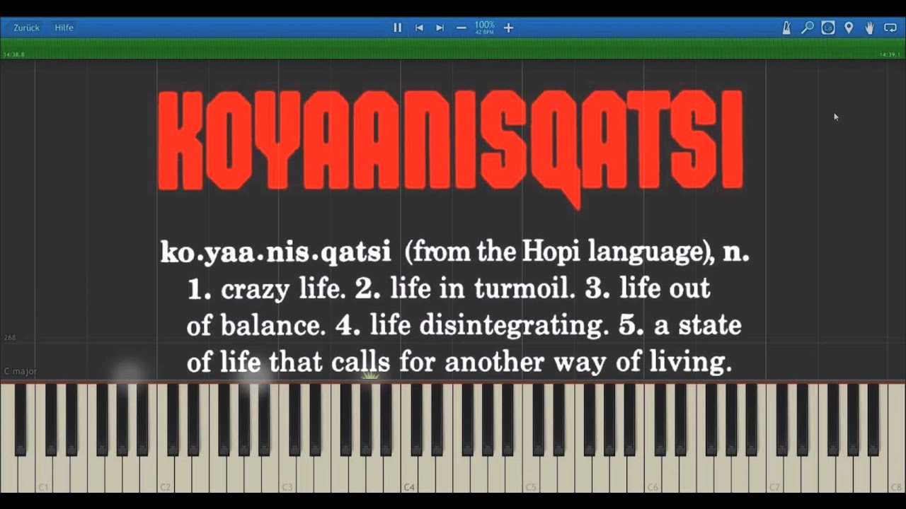 Philip Glass: Koyaanisqatsi (Complete Soundtrack) | Midi Visualisation