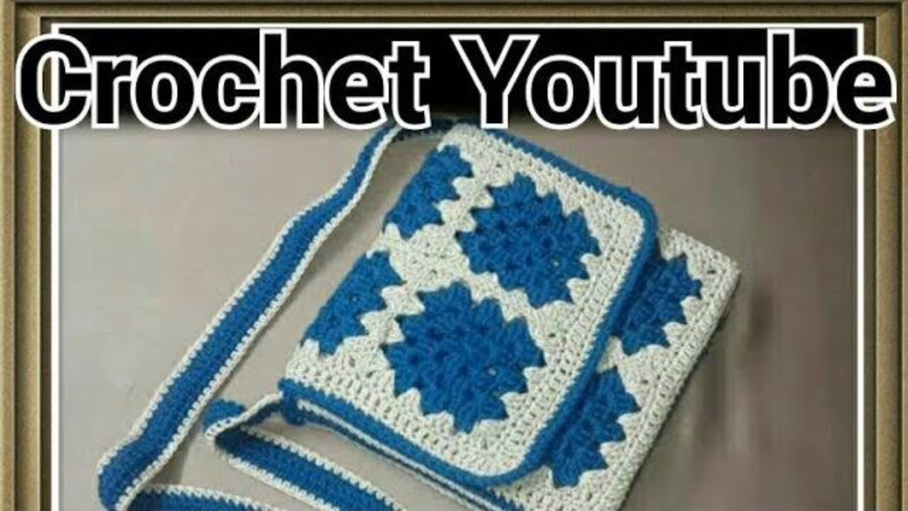 شنطه كروشيه بمربعات جيراني Crochet Granny Squares bag  / قناة #كروشيه_يوتيوب