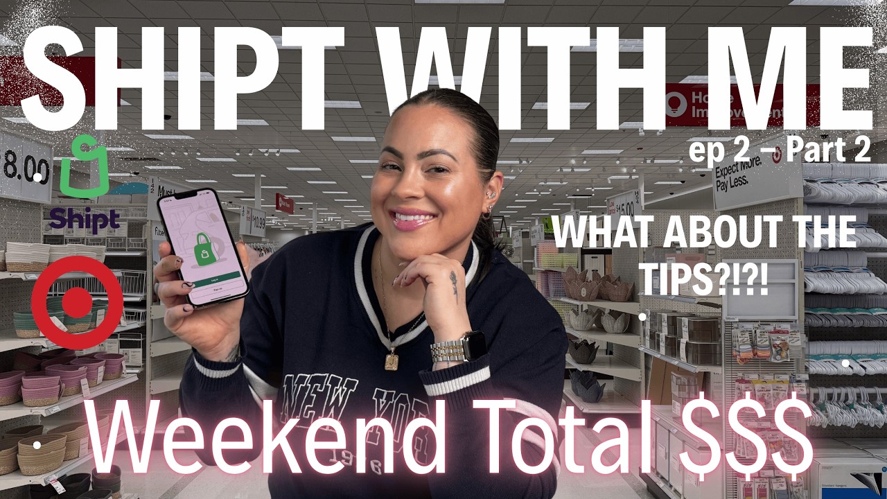 Side Hustle Money - Shipt with Me ep 2 - Part 2 - Sunday & Weekend Total Pay - Did they tip??