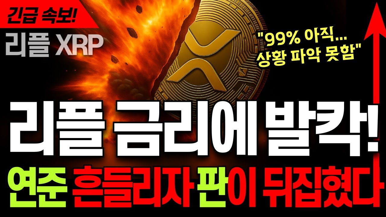 리플코인전망 🚨 엑스알피 XRP 리플 '금리에 발칵!' ⚡금리 폭주&hellip; 지금 이 구간 진짜 위험! 연준 흔들리자 판이 뒤집혔습니다 #리플 #리플코인 #리플코인전망