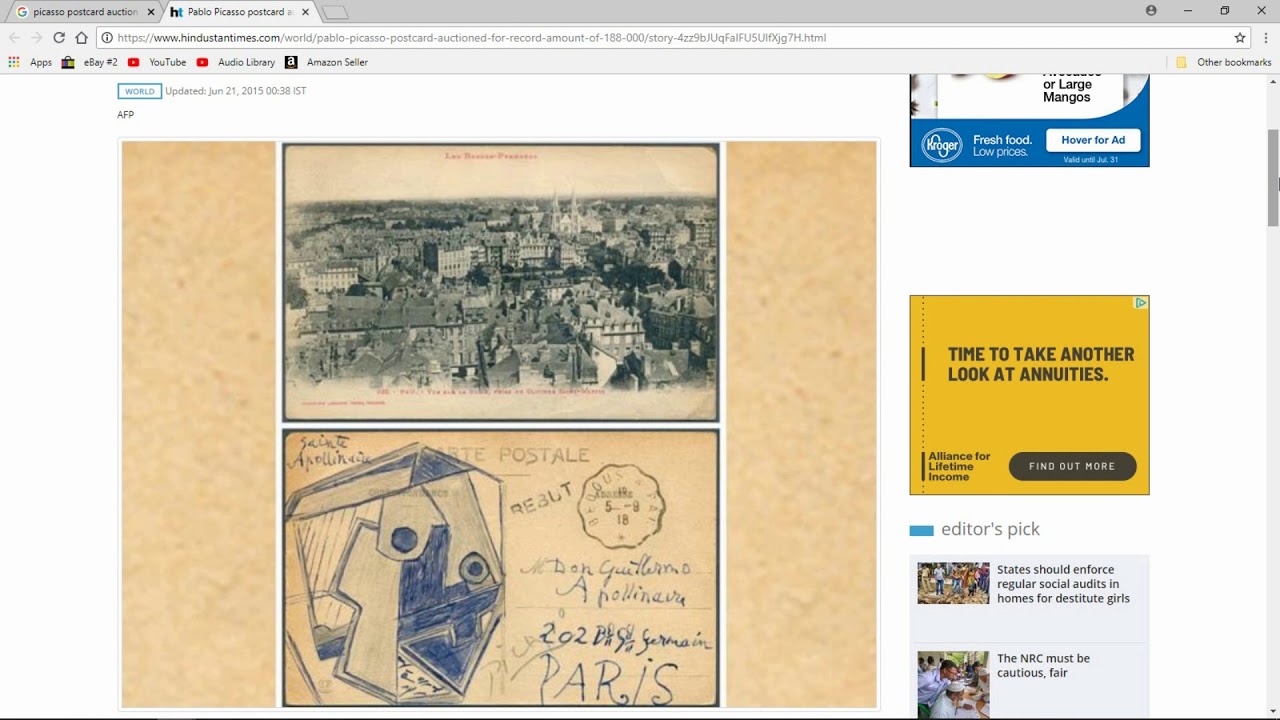 Postcard Sells for $188,000 At Auction - eBay Reselling & Beyond