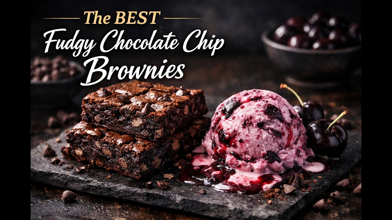 The BEST Fudgy Chocolate Chip Brownies 🍫 | Easy Homemade Brownie Recipe