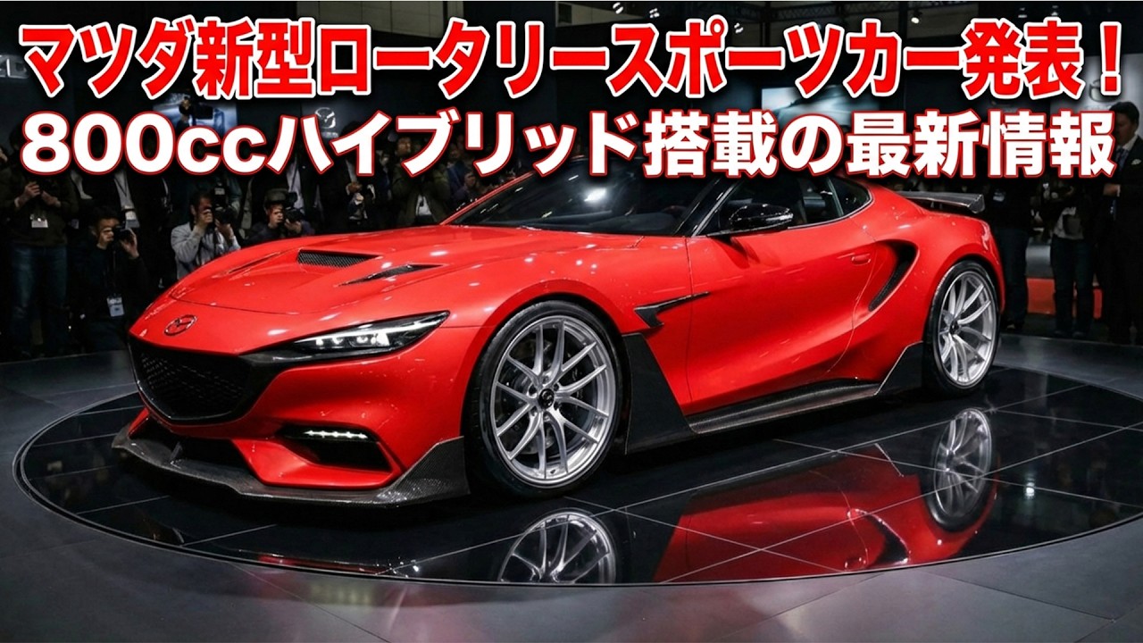マツダ新型ロータリースポーツカー発表！800ccハイブリッド搭載の最新情報
