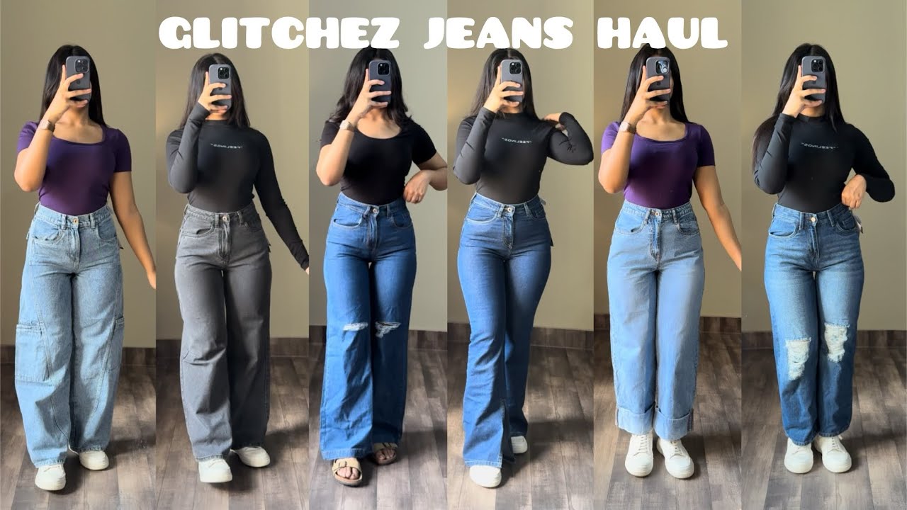 MYNTRA GLITCHEZ JEANS HAUL||FLARE, STRAIGHT FIT, BAGGY JEANS UNDER ₹800💕||*AFFORDABLE*& TRENDY JEANS