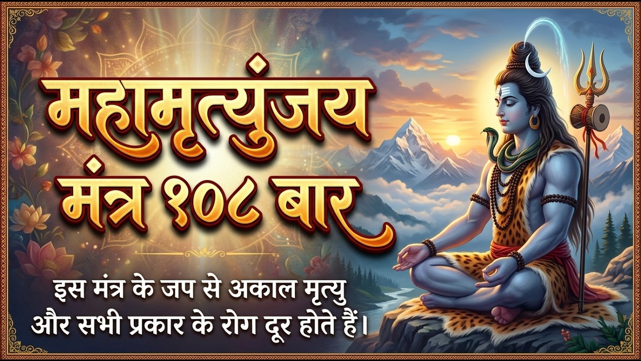 Mahamrityunjay mantra 108 times fast | महामृत्युंजय मंत्र 108 times | maha mrityunjay mantra