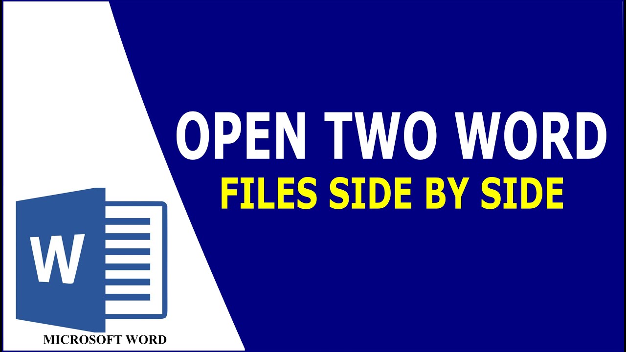 How to Open Two Word Files Side by Side | Open Two Word Documents Side by Side