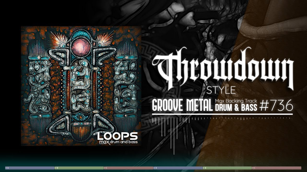 Groove Metal Backing Track / Drum And Bass / Throwdown Style / 180 bpm Jam in D Minor