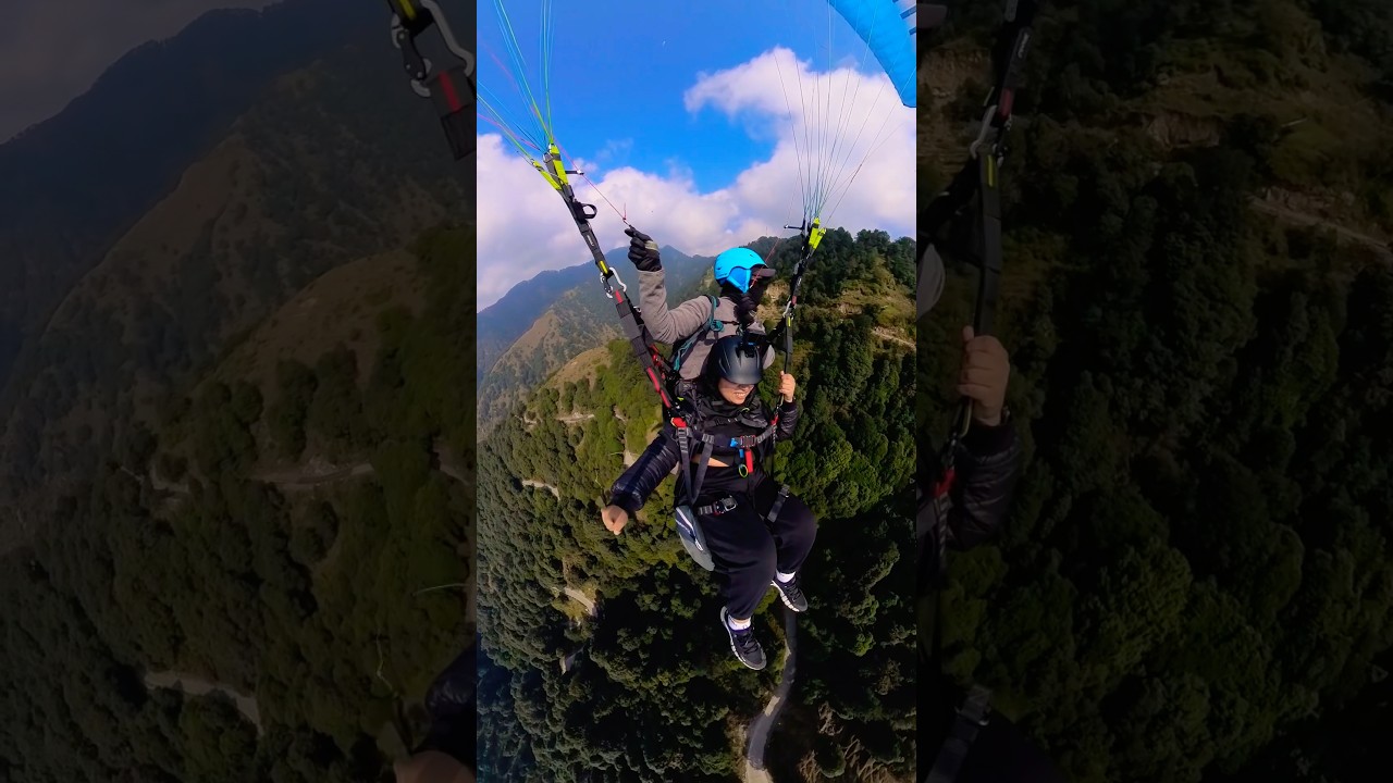 Paragliding in Bir with insta 360 view 🪂 #paragliding #birbillingparagliding  #insta360x3