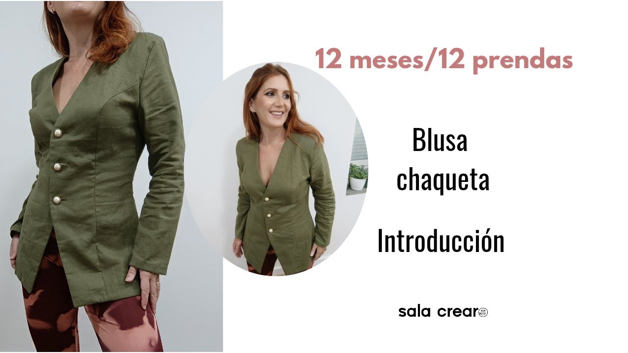 RETO: Blusa blazer sin cuello con costadillos
