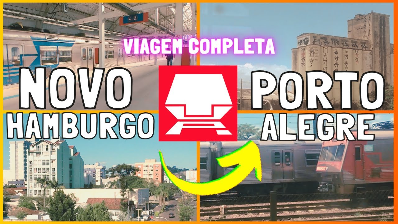 Viagem de Trem Completa entre Novo Hamburgo e Porto Alegre | Metrô de POA | TRENSURB | Lado Oeste