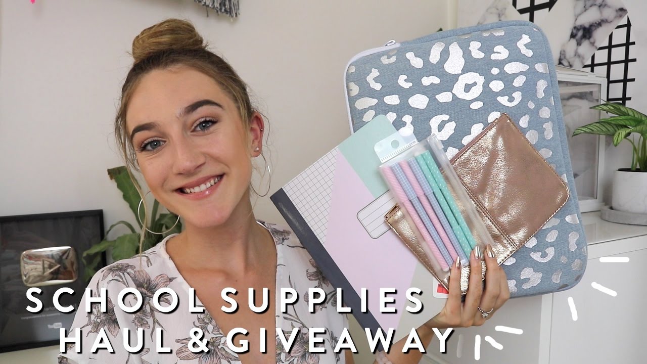 back to school supplies haul & giveaway 2017!