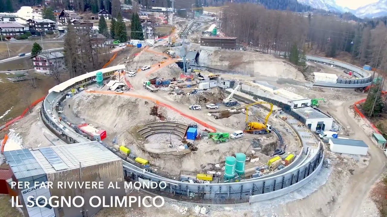 La nuova pista da bob a Cortina