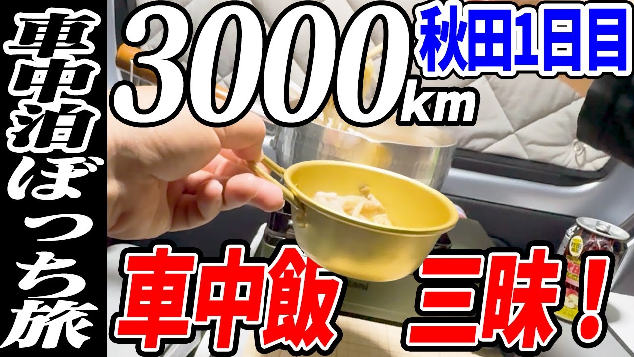 【3000km車中泊ぼっち旅】道の駅で買った食材で車中飯三昧！北東北3県（岩手・秋田・青森）道の駅全部巡る旅！5日目（5日目岩手と同日）