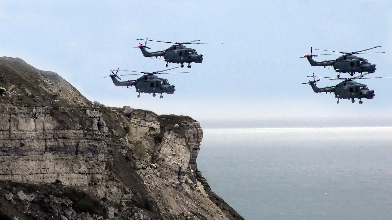 Farewell, Lynx helicopters - the last flypast, Portland RNAS HMS Osprey Royal Naval Air Station