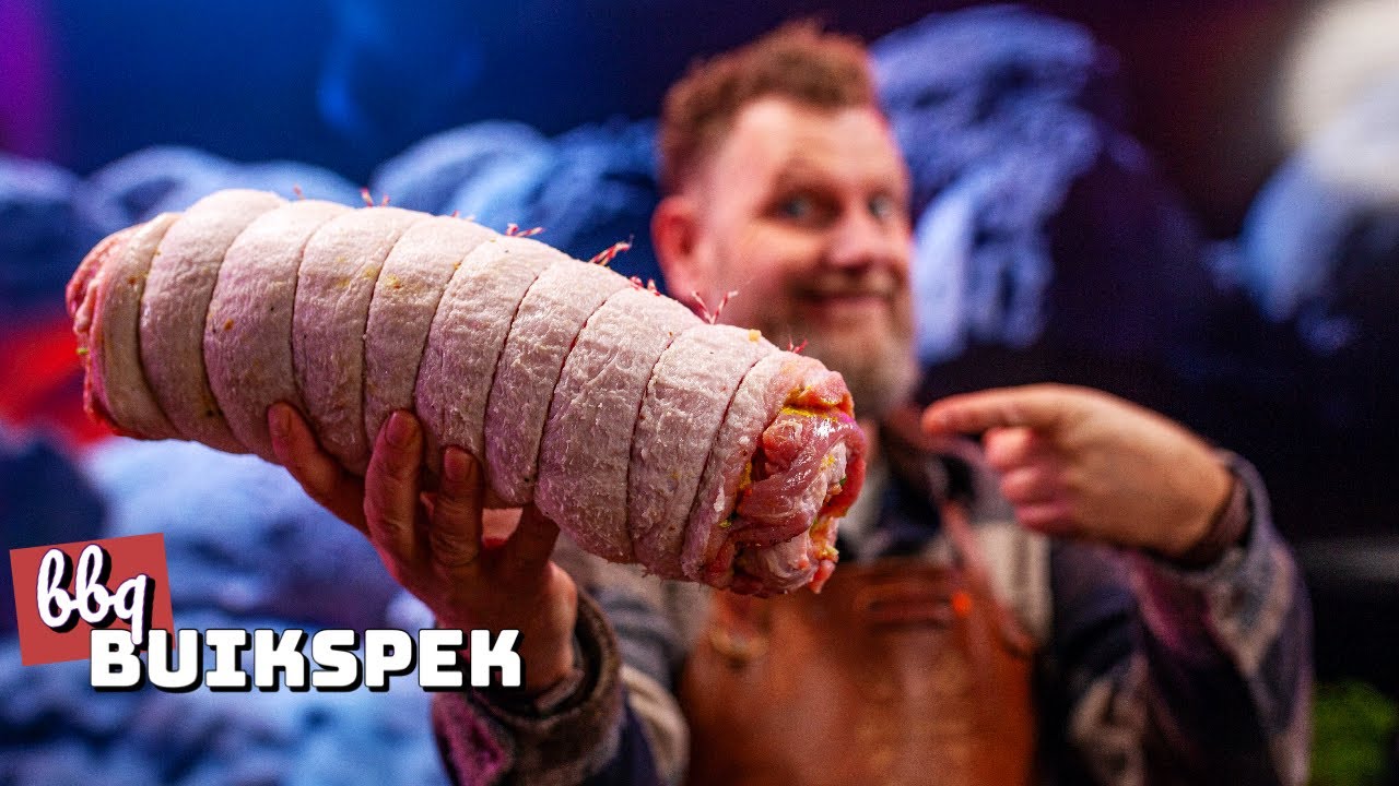 Deze BUIKSPEK ROLLADE gaat op mijn nieuwe BBQ!