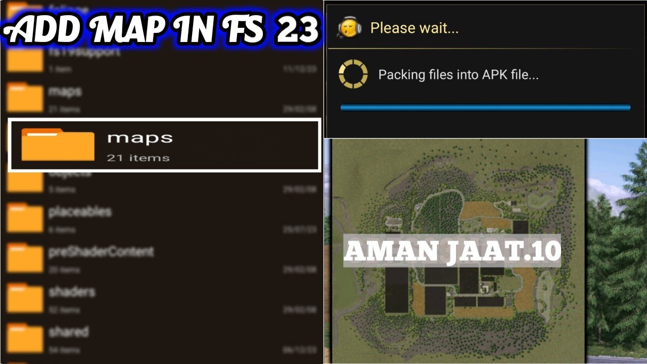 Simple way to add map in fs 23 || farming simulator me new map ko add kro jaldi 💯🔥
