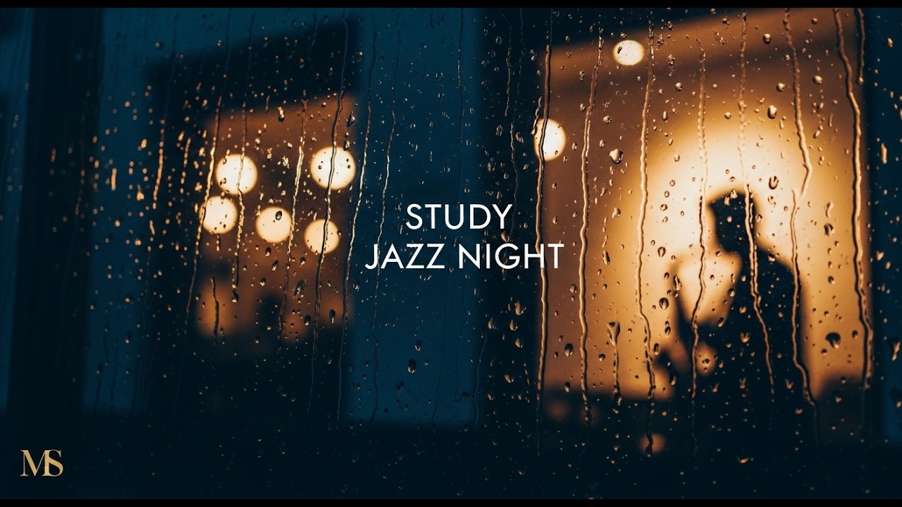 Smooth Jazz Background Music 🎷 Perfect Rainy Night Study and Relax Playlist