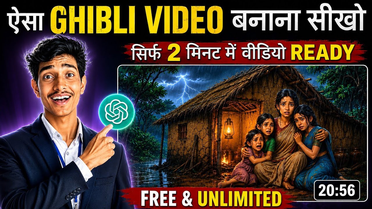 How to Create Ghibli Style AI Videos 2026 | AI Cartoon Video Kaise Banaye | Free AI Video Generator
