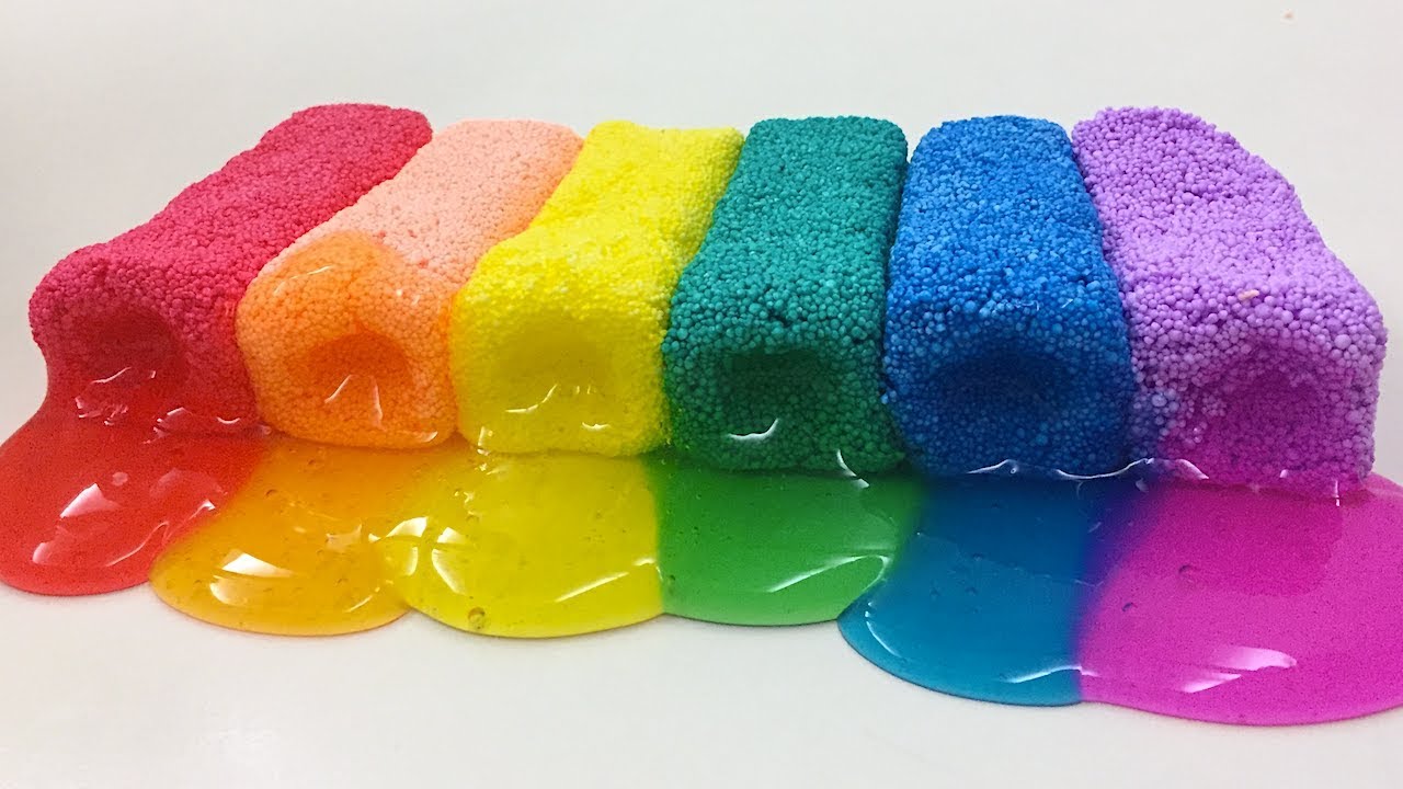 DIY Rainbow Foam Clay Pudding Jelly Slime Toy Soda