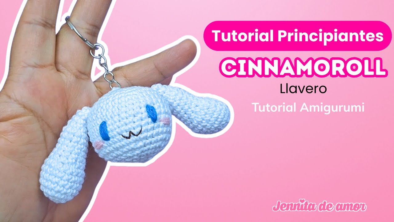 CINNAMOROLL LLAVERO - Aprende paso a paso -Tutorial para  Principiantes- Amigurumi