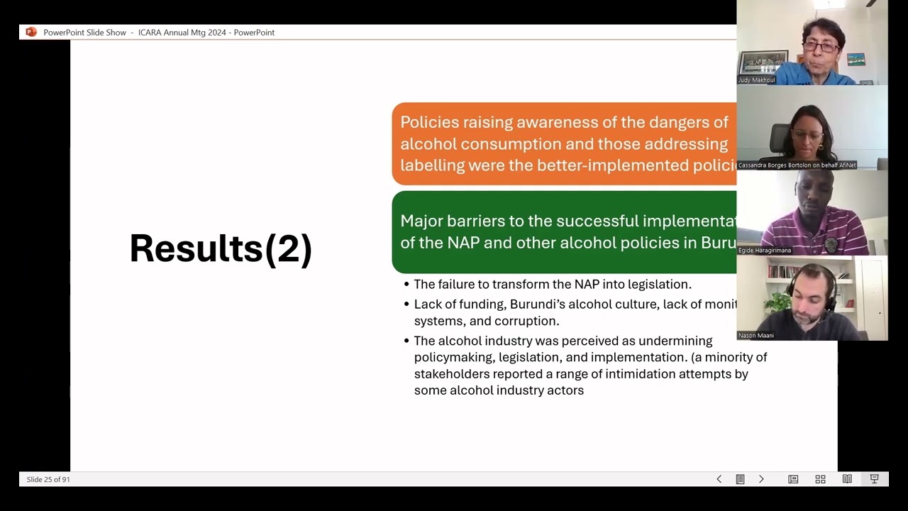 Commercial determinants of health - Perspectives from Burundi - ICARA 2024 AGM
