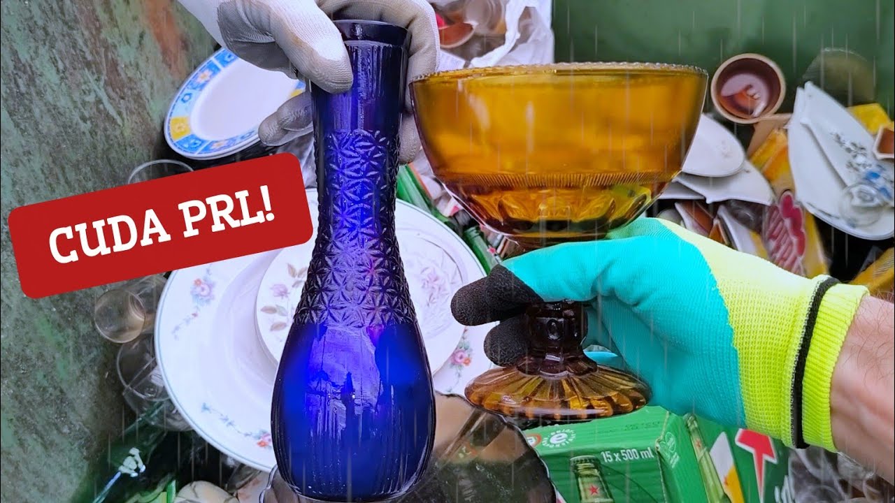 Ludzie wyrzucają do śmieci SZKŁO KOLOROWE PRL! Śmietnikowy Raj odc.347