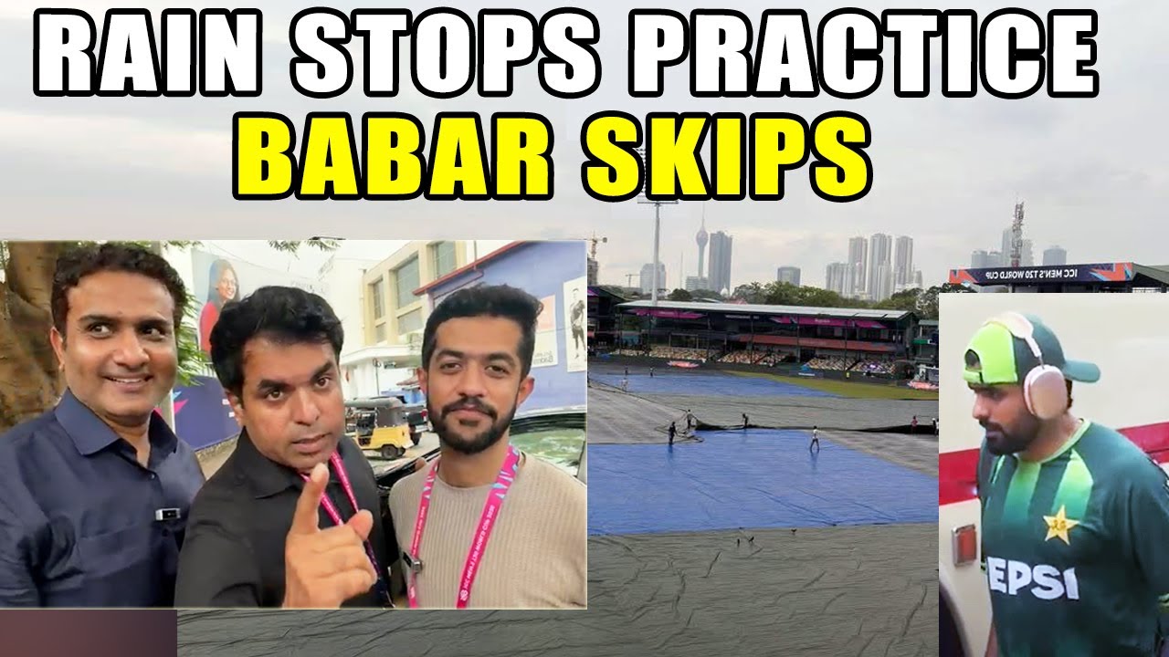 Pakistan Team Practice Hit by Rain in Colombo 🌧️