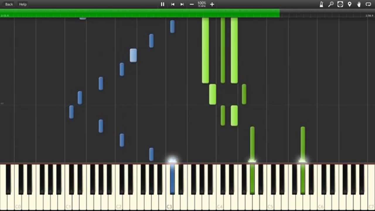 Hunter x Hunter OST - Hiyori Ittai ~ Lamento for Piano - Synthesia