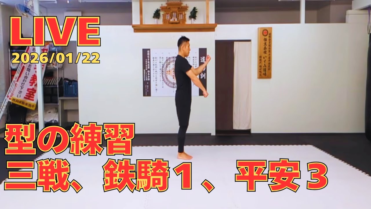 【LIVE】型の練習！平安その3、三戦、鉄騎1